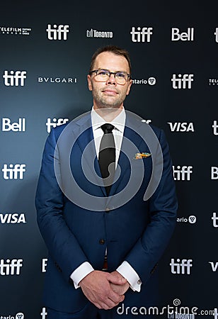 Playwriter Samuel D. Hunter at film premiere of The Whale at TIFF Editorial Stock Photo