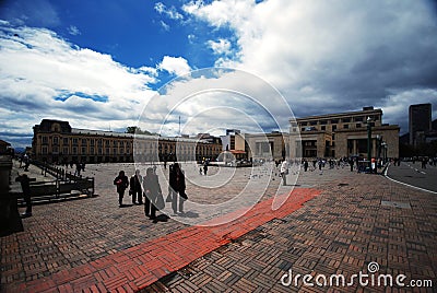Plaza Bolivar - Bogota Editorial Stock Photo