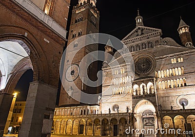 Plaza of the Cathedral, Cremona Stock Photo