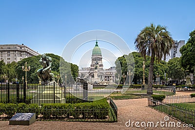 Plaza Congreso and National Congress - Buenos Aires, Argentina Stock Photo