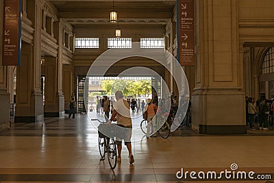 Plaza Constitucion Railway Station, Buenos Aires, Argentina Editorial Stock Photo