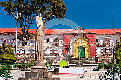 Plaza De Armas of Chucuito in Peru Stock Photo