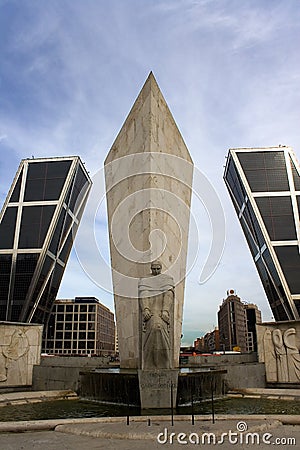 Plaza de castilla Stock Photo