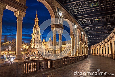 Plaza de Espana of Sevilla Stock Photo