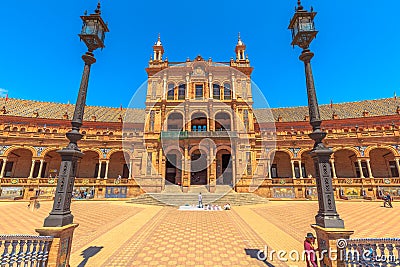 Plaza de Espana Seville Editorial Stock Photo