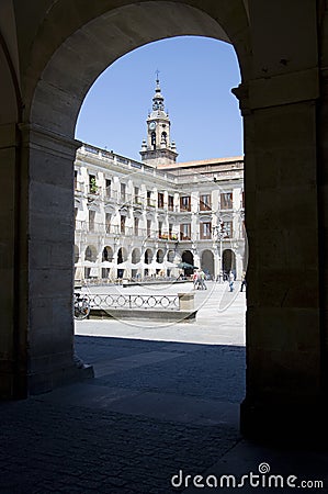 Plaza de Espana, Vitoria-Gasteiz Editorial Stock Photo