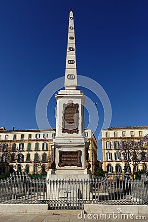 Plaza de la Mercaded, Histiric Building, Malaga, Spain Editorial Stock Photo