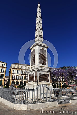 Plaza de la Mercaded, Histiric Building, Malaga, Spain Editorial Stock Photo