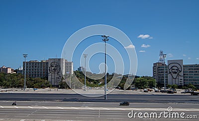 Plaza de la RevoluciÃ³n, La Habana, Cuba Editorial Stock Photo