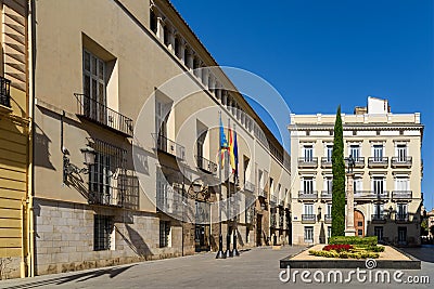 Plaza de Manises Manises Square In Downtown City Of Valencia In Spain Editorial Stock Photo