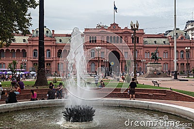 Plaza de Mayo Casa Rosada Facade Argentina Editorial Stock Photo