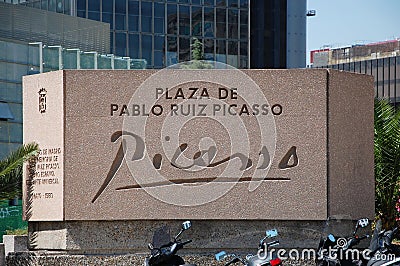 Plaza de Pablo Ruiz Picasso Editorial Stock Photo
