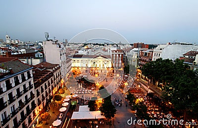 Plaza de Santa Ana Stock Photo