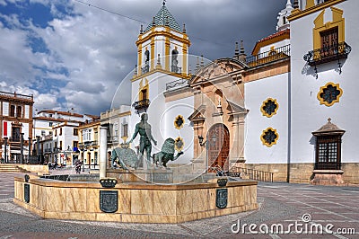 Plaza del Socorro,Ronda,Andalucia,Spain Stock Photo