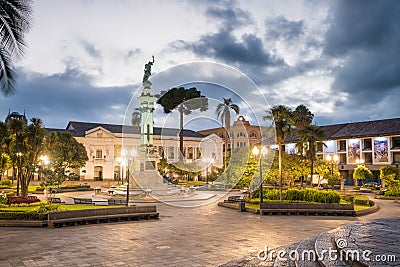 Plaza Grande in old town Quito, Ecuador Stock Photo