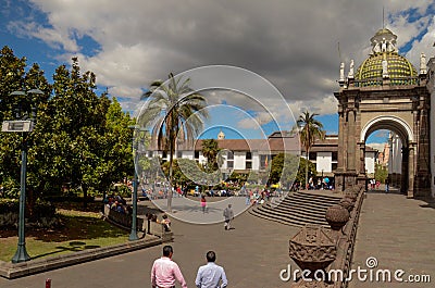 Plaza Grande - Quito, Ecuador Stock Photo