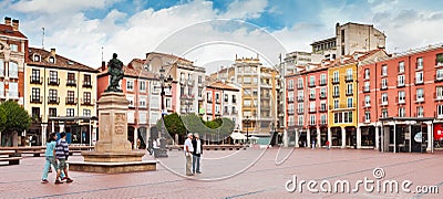 Plaza Mayor in Burgos, Spain Editorial Stock Photo