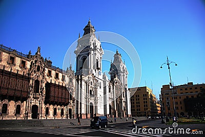 Plaza Mayor in Lima, Peru Editorial Stock Photo