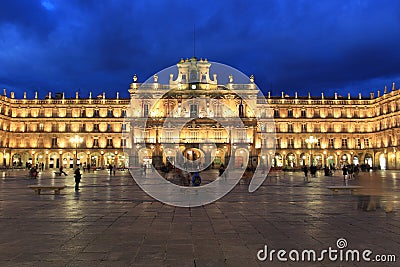Plaza Mayor in Salamanca Editorial Stock Photo