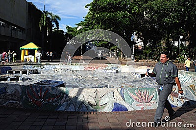 Plaza Santander - Neiva .Colombia Editorial Stock Photo