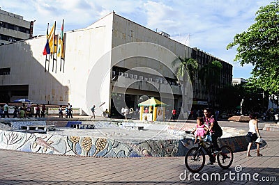 Plaza Santander - Neiva .Colombia Editorial Stock Photo