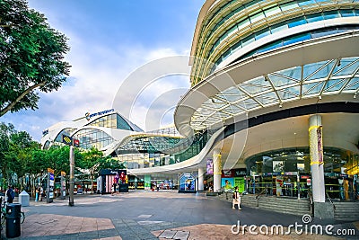 Plaza Singapura is a contemporary shopping mall located along Orchard Road, Singapore, next to Dhoby Ghaut MRT station. Editorial Stock Photo