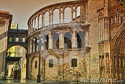 Plaza of the Virgen, Valencia Stock Photo