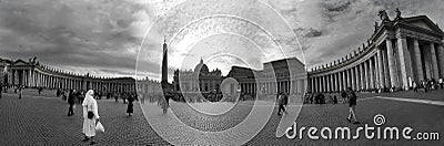 Plazza near Saint Peter Basilica in Vatican. Editorial Stock Photo