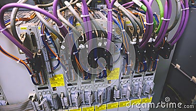 PLC Cabling Stock Photo