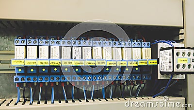 PLC Cabling Stock Photo