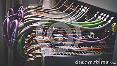 PLC Cabling Stock Photo