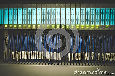 PLC Wires Stock Photo