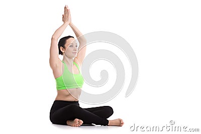 Pleasant yoga pose Stock Photo