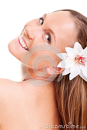 Pleasant young woman Stock Photo