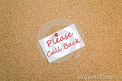 Please Call Back Note Concept Stock Photo