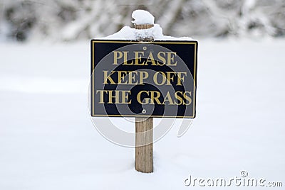 Please keep off the grass sign Stock Photo