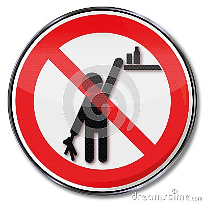 Please keep products out of reach from children Vector Illustration