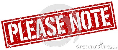 Please note square stamp Vector Illustration