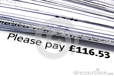 Please pay in pounds Stock Photo