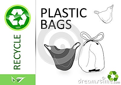 Please recycle plastic bags Stock Photo