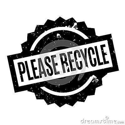 Please Recycle rubber stamp Vector Illustration