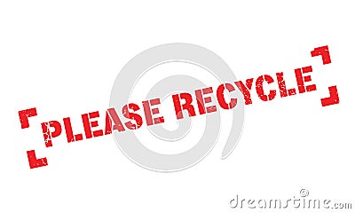 Please Recycle rubber stamp Vector Illustration