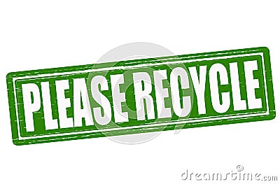 Please recycle Cartoon Illustration