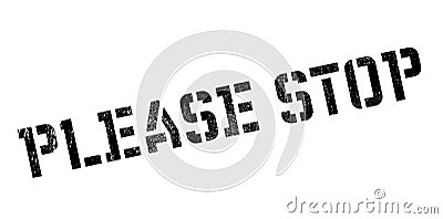 Please Stop rubber stamp Stock Photo