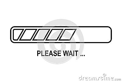 Please Wait Vector Vector Illustration