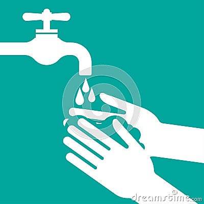 Please wash your hands Vector Illustration