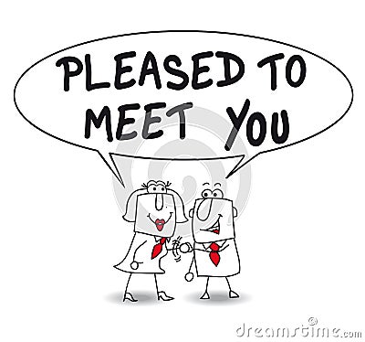 Pleased to meet you Vector Illustration