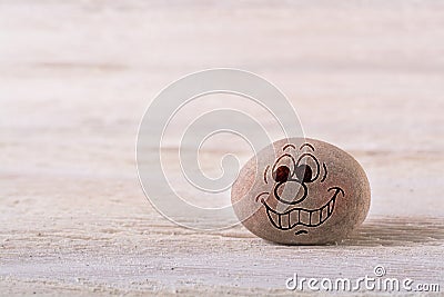 Pleasing emoticon Stock Photo