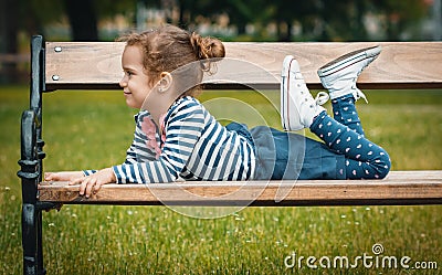 Pleasure little girl Stock Photo