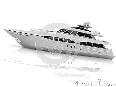 Pleasure yacht Stock Photo